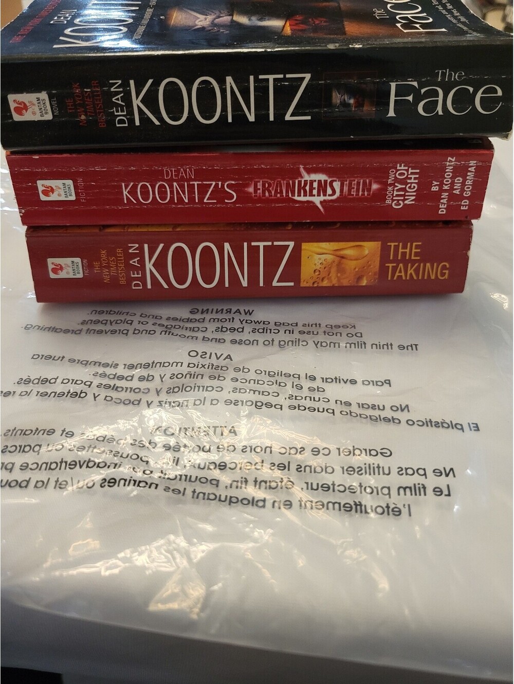 Dean Koontz Paperback Book Set: The Face, Koontz's Frankenstein, The Taking